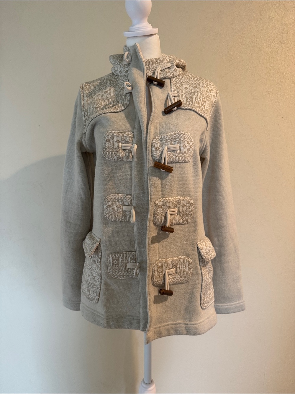 Women's Patagonia Cream Hooded Toggle Coat